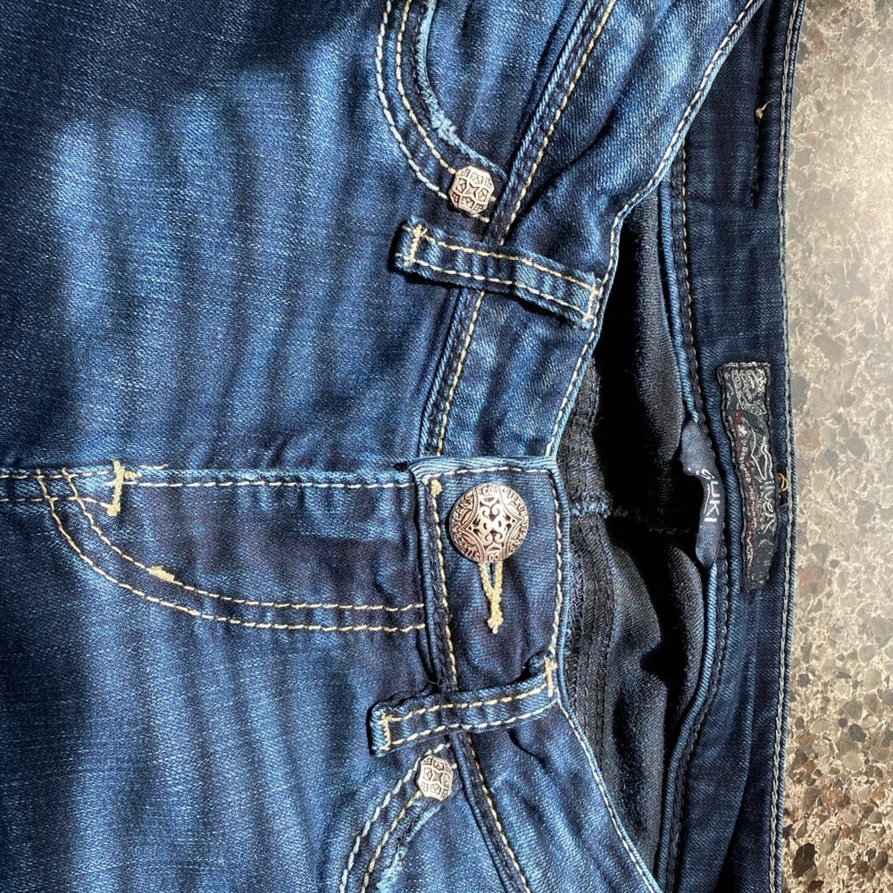 Silver skinny jeans